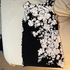 Black and white floral dress